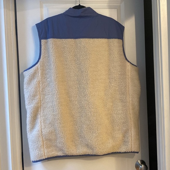 NWOT Peter Millar Vest Men Large 2XL Beige White Autumn Pile Fleece Sherpa - Picture 5 of 5